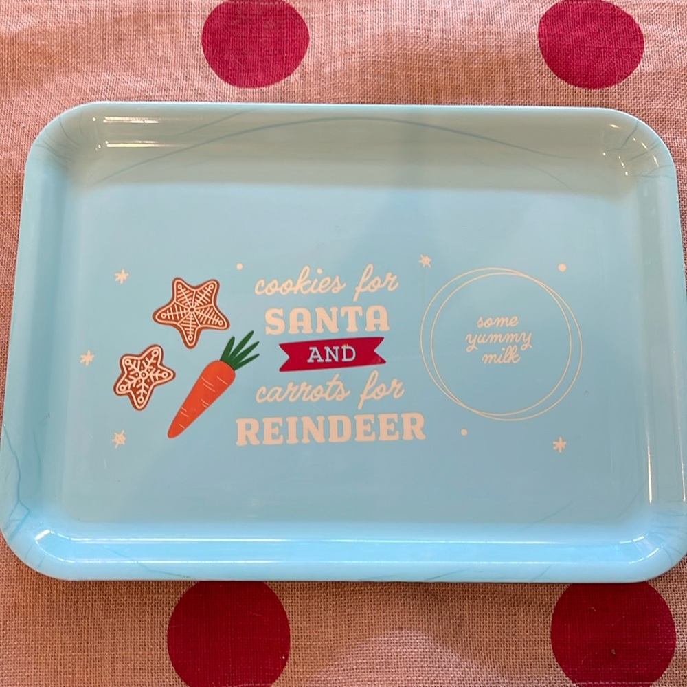 Melamine Childs Christmas Tray cookie for Santa